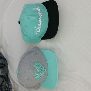 Diamond Supply Co Hats, One size, blue/grey & blue/black/green